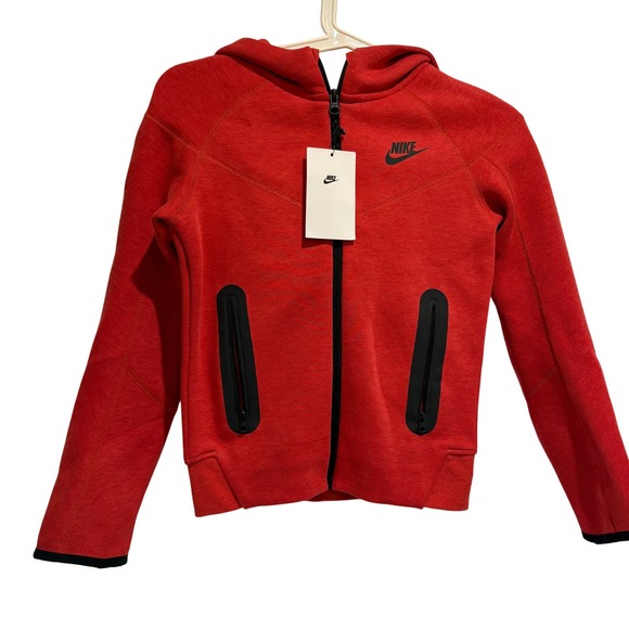 Nike Other - ike Tech Fleece Hoodie Kids Youth XS Red Windrunner Full Zip FD3285-672